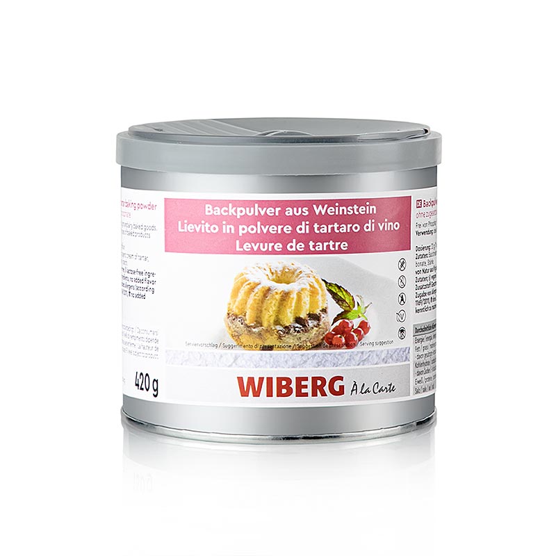 Wiberg Backpulver aus Weinstein, ohne zugesetztes Phosphat, 420 g