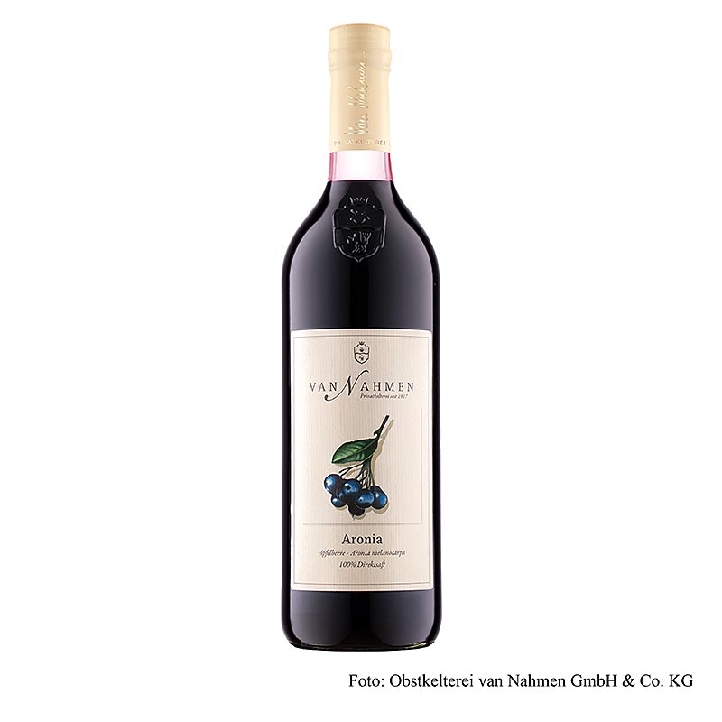 van Nahmen Jus d'aronia, 100 % pur jus, BIO, 750 ml