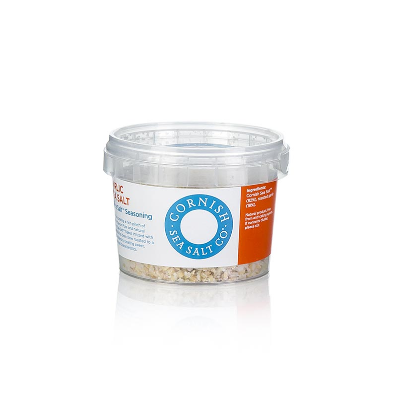 Cornish Sea Salt, Meersalzflocken mit geröstetem Knoblauch aus Cornwall/England, 55 g