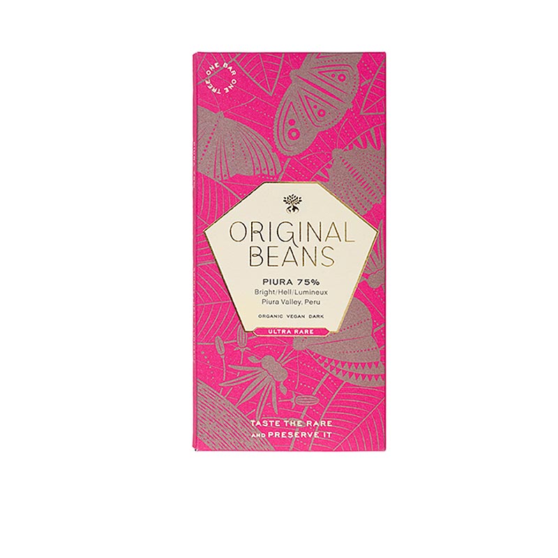 Piura Porcelana Peru, 75% Bitter Schokoladentafel, Original Beans, BIO, 70 g