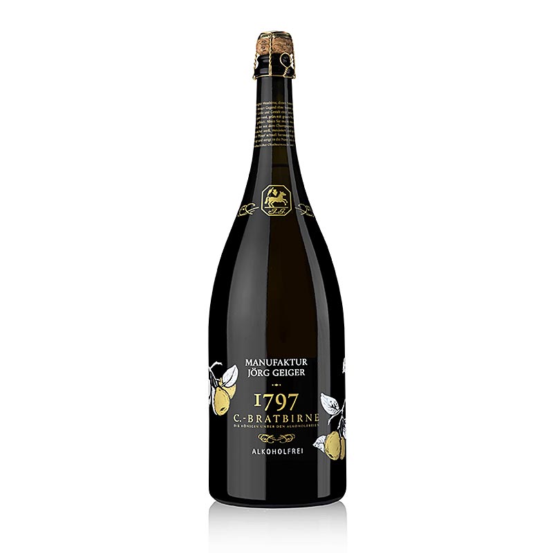 Jörg Geiger Spumante di pere C-Bratbirne, analcolico, Magnum, 1,5 l