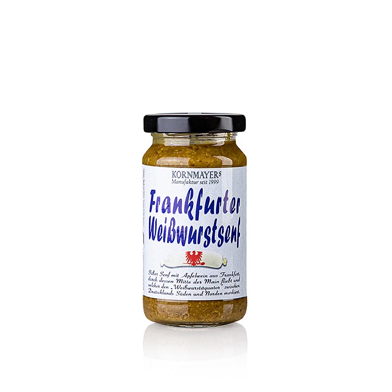 Senape per salsicce bianche di Francoforte, con vino di mele, Kornmayer, 210 ml