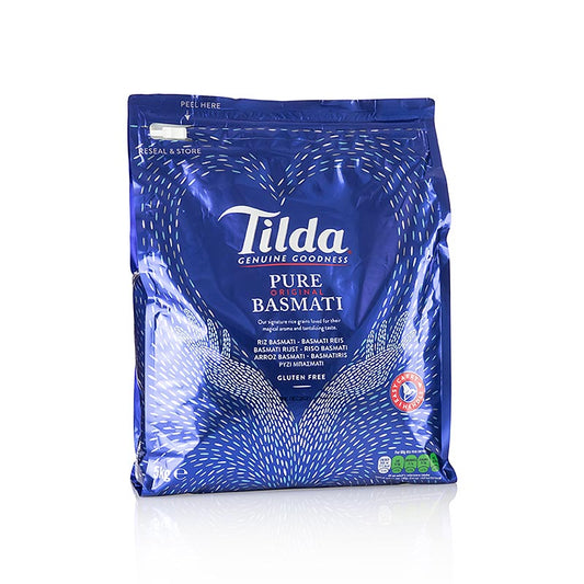 Riz Basmati, Tilda, dans un sac pratique à fermeture éclair, 5 kg