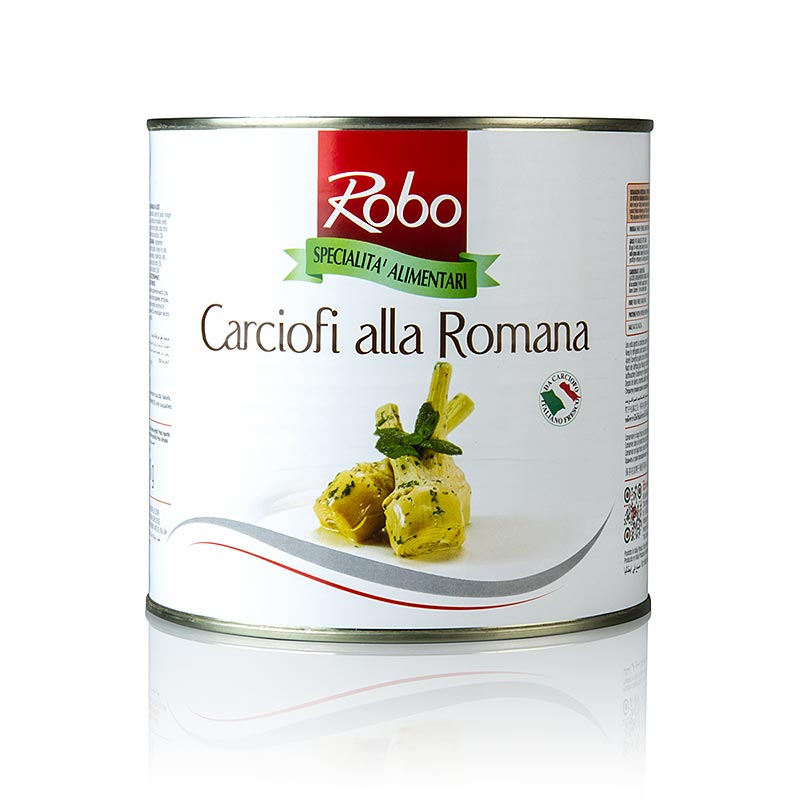 Artichauts marinés, alla Romana, avec tige, à l'huile, 2,4 kg