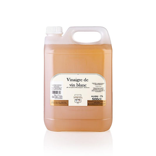 Vinaigre de Reims, vinaigre de Champagne-Ardenne, 7% d'acidité, Soripa, 5 l