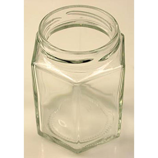 Bocal hexagonal, 191 ml, ouverture de 58 mm de diamètre, sans couvercle, 1 pièce