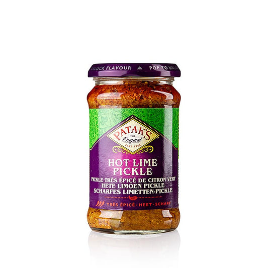 Sottaceti caldi al lime, sottaceti piccanti al lime, Patak's, 283 g