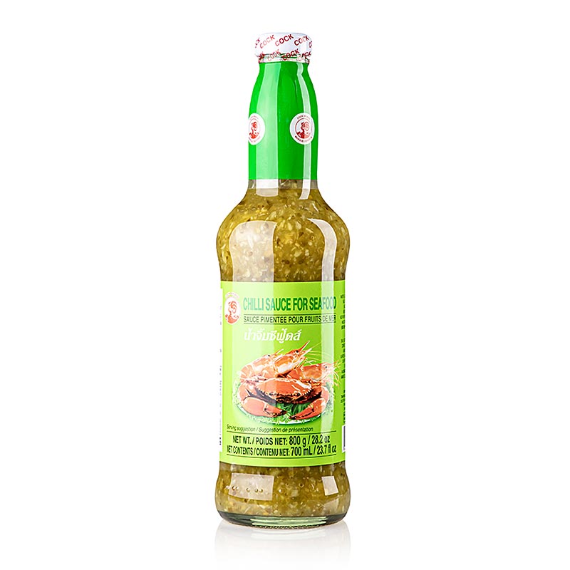 Chili-Sauce für Seafood, grün, Cock Brand, 700 ml
