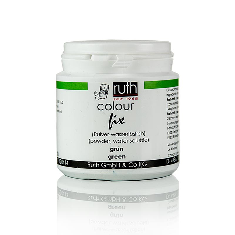 Colorante alimentare in polvere, verde, solubile in acqua, 9103, Ruth, 50 g