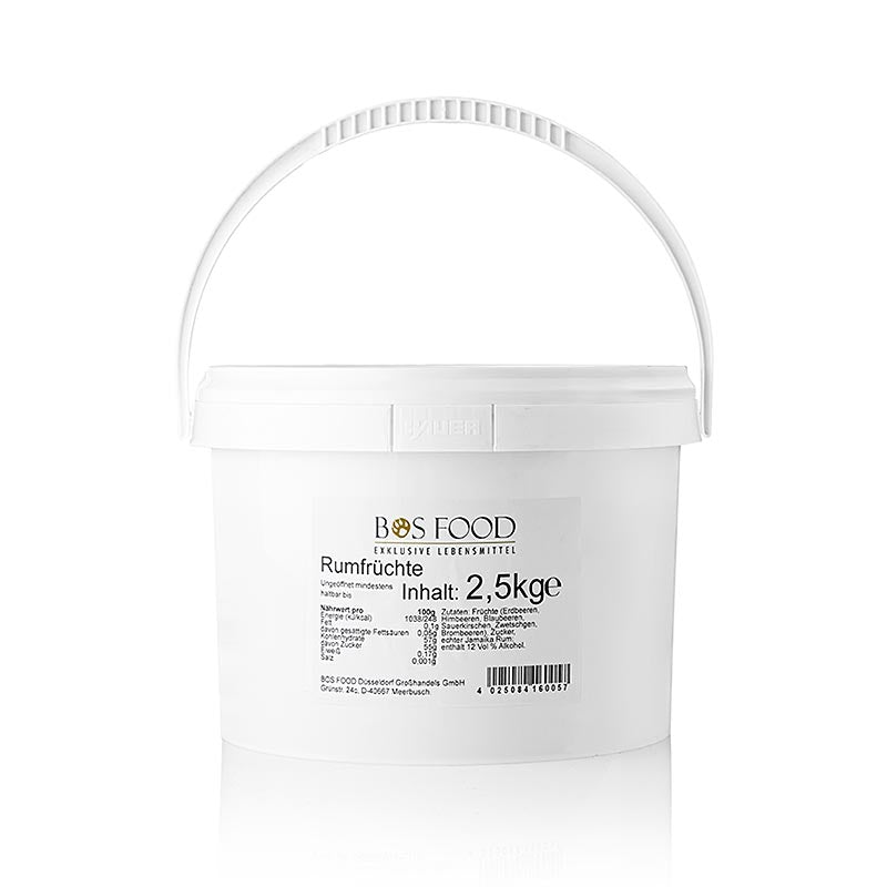 Fruits au rhum, au rhum de Jamaïque, 12 % vol., 2,5 kg