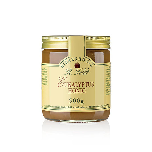 Imkerei Feldt - Eukalyptus-Honig, hell, cremig, mild würzig, 500 g