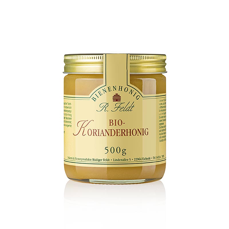 Feldt Koriander-Honig, hell, feincremig, würzig, BIO, 500 g