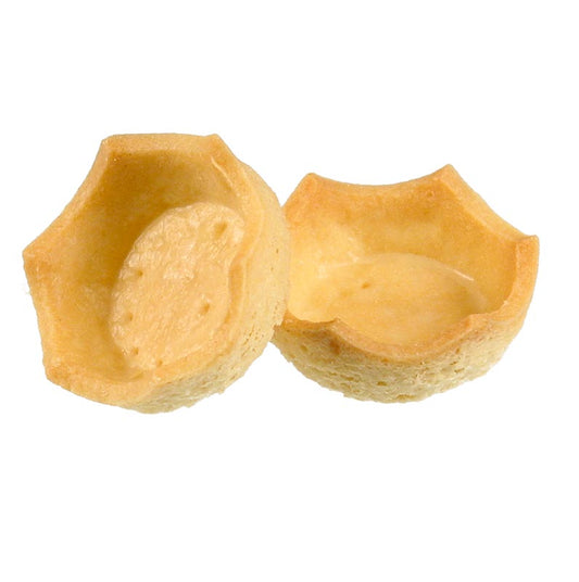 HUG - Tartellette da dessert - Royal, chiare, con bordo a corona, ø 5 cm, H 1,5 cm, pasta frolla, 1,73 kg, 184 pezzi
