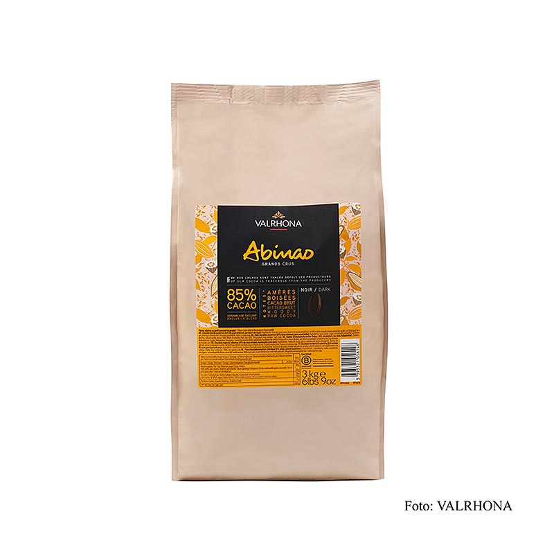 Valrhona Abinao "Grand Cru", dunkle Couverture, Callets, 85% Kakao, Afrika, 3 kg