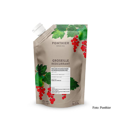 Ponthier Purea di ribes rosso, con zucchero, 1 kg