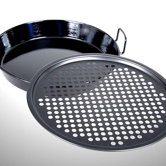Outdoorchef-accessoires- Set Gourmet : poêle universelle & plaque à pizza, pour City Grill, 2 pcs.
