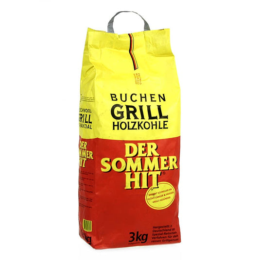 Grill BBQ - Charbon de bois, en bois de hêtre, 3 kg