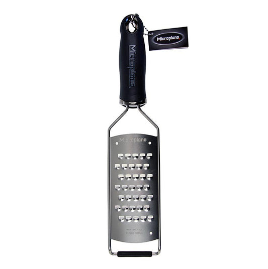 Microplane - Série Gourmet - râpe très grossière, manche noir/soft-touch, 1 pièce