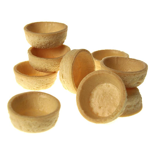 HUG - Tartellette da dessert - Classiche, rotonde, ø 5 cm, pasta frolla, vegano, 1,785 kg, 184 pezzi