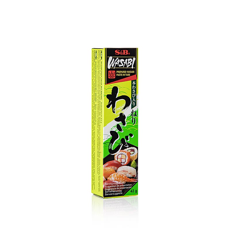 Wasabi - Pasta di rafano verde, a grana fine, con vero wasabi, 43 g