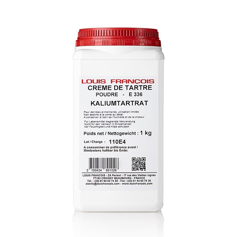 Crema detartre in polvere - Tartrato di potassio, E 336, 1 kg  Pasticceria, dessert, sciroppi | thungourmet
