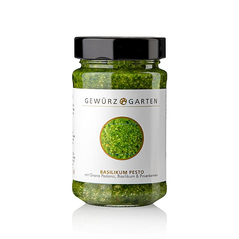 Pesto au basilic « Gewürzgarten », à base de basilic, de pignons de pin et de Grana Padano, 225 ml