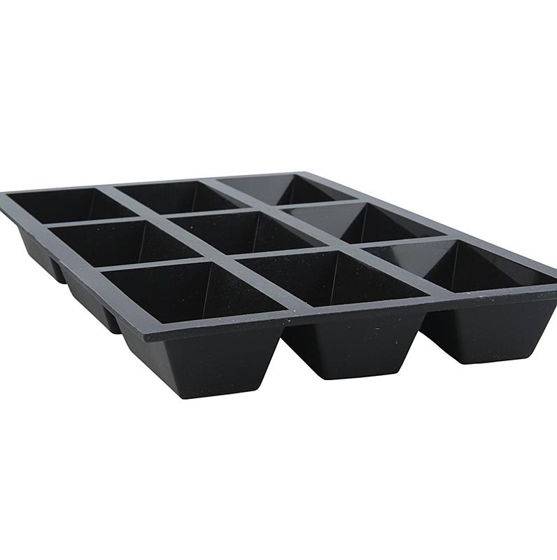 deBUYER Stampo da forno Moul´flex, 9 stampi rettangolari per torte, 3x8 cm, altezza 3 cm, 17,5x30 cm, 1 pz | Non alimentare / Ferramenta / Accessori per barbecue | thungourmet