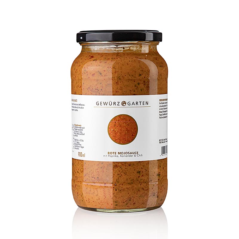 Gewürzgarten Rote Mojosauce, mit Paprika, Chili und Koriander, 900 ml