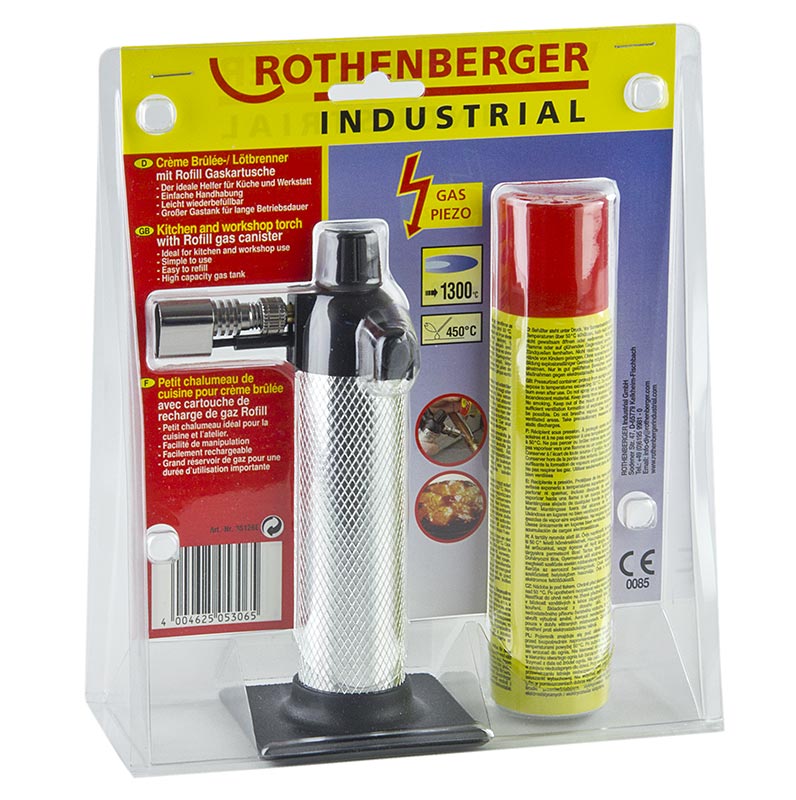 Mini bruciatore a gas, per gas da accendino, con cartuccia inclusa, 1 pz