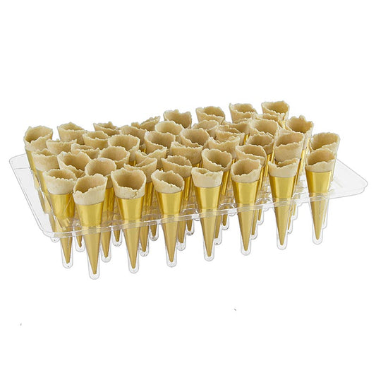 Mini croissant dorati, neutri, ø 2,5x7,5 cm, 1,3 kg, 180 pezzi.