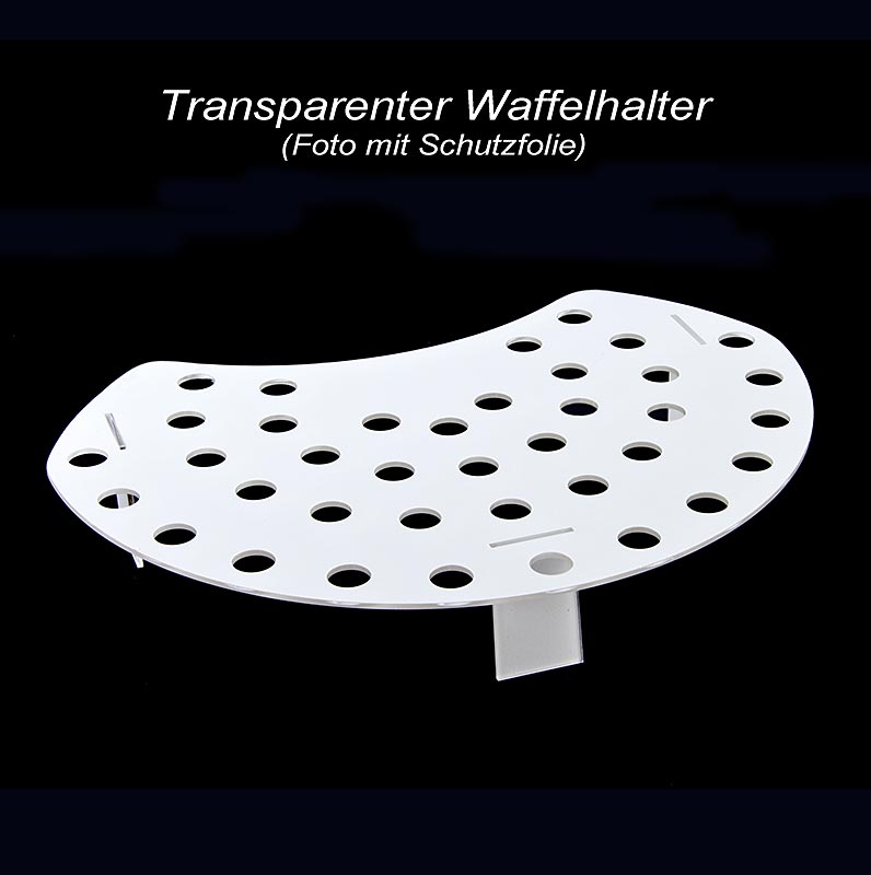 Mini-Waffelhörnchen-Halter, Plexiglas lichtgrau, Malerpalette, für 38 Hörnchen, 1 St