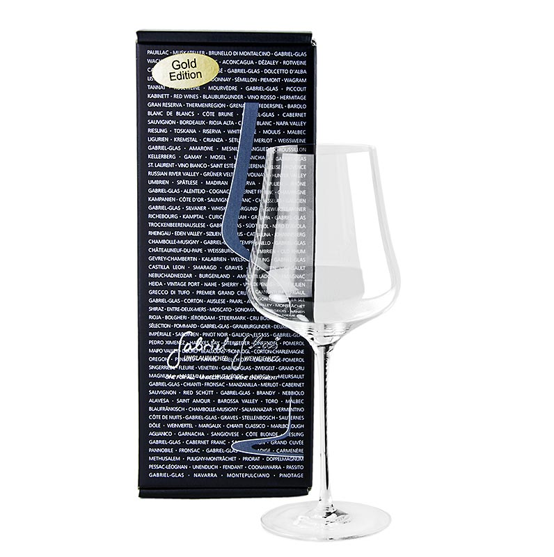 GABRIEL-GLAS© GOLD-Edition, bicchiere da vino, 510 ml, soffiato a bocca, in confezione regalo, 1 pz.