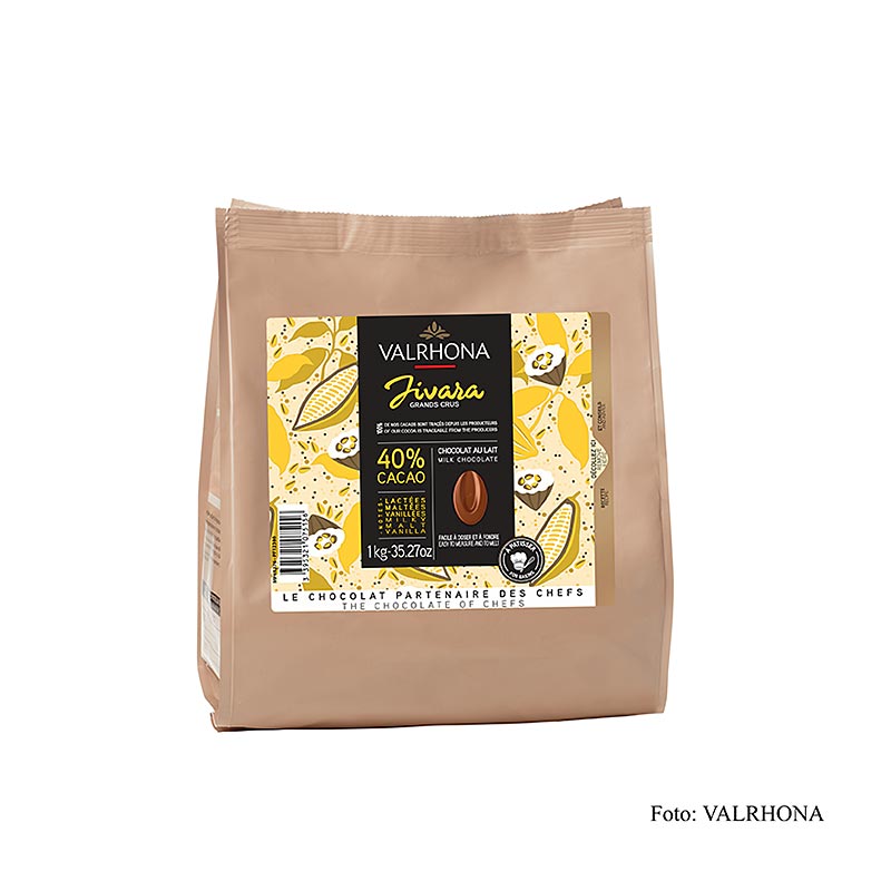 Valrhona Jivara Lactée "Grand Cru", copertura al latte, callets, 40% Cacao, 1 kg