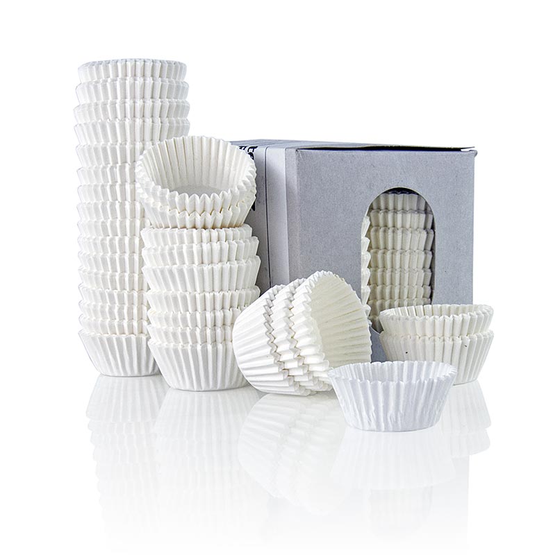 Capsules de papier, blanc, ø 44, 20haut, 1.000 pc