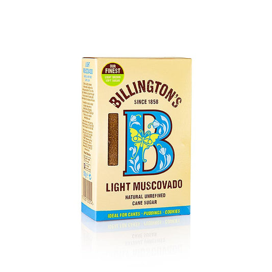 Billington's - Zucchero Muscovado, chiaro, zucchero di canna grezzo, note di caramello, 500 g