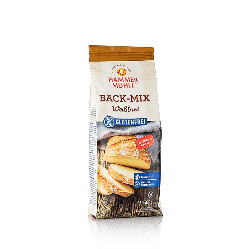 Back-Mix Weißbrot, glutenfreie Backmischung, Hammermühle, 500 g