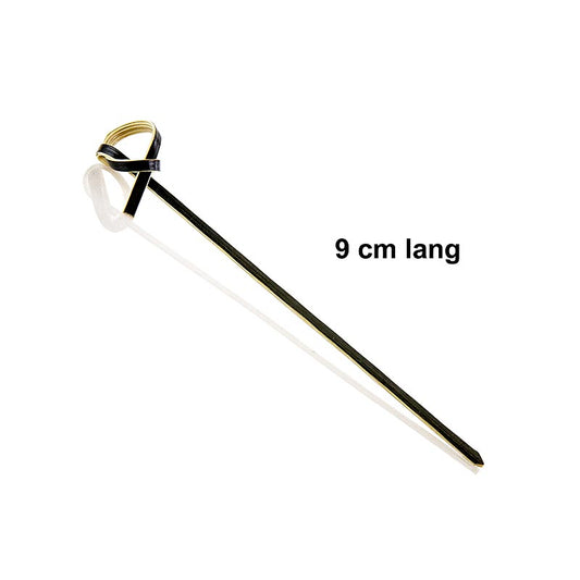 Bambus-Spieße, mit Knotenende, schwarz, 9cm, 250 St