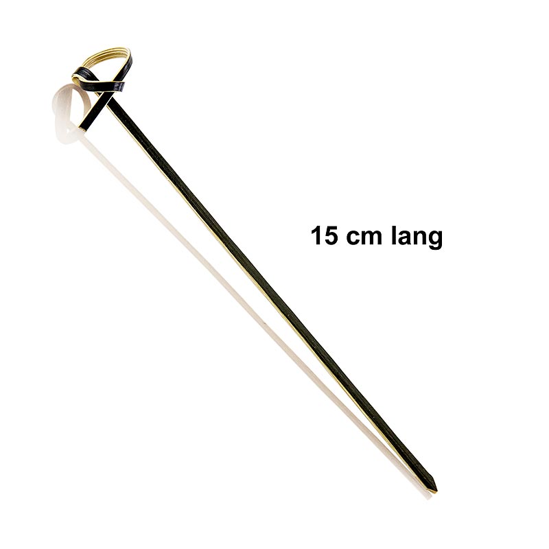 Bambus-Spieße, mit Knotenende, schwarz, 15cm, 250 St