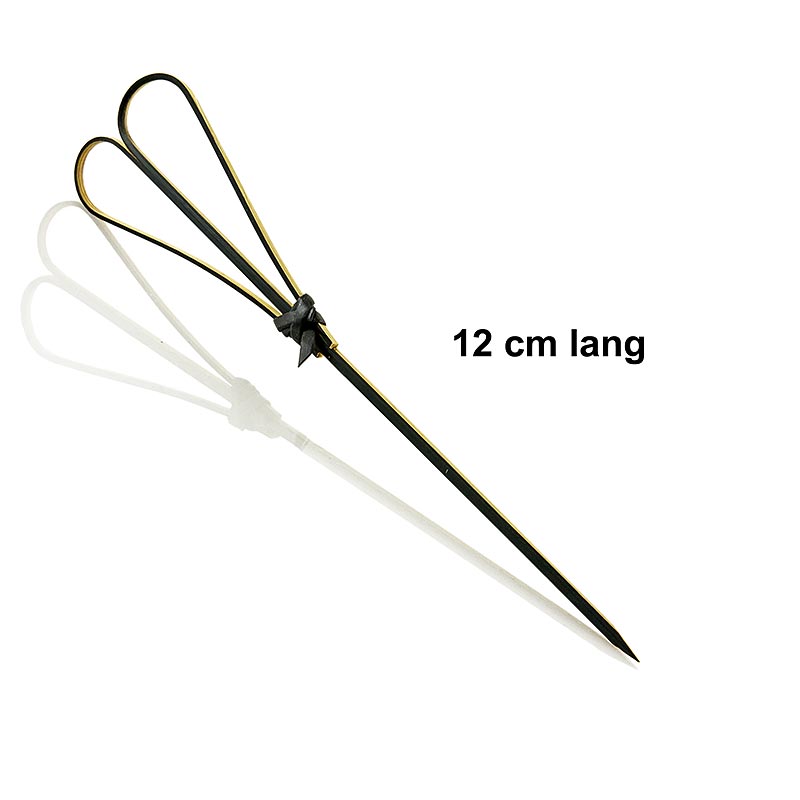 Spiedini di bambù, con cuore, nero, 12 cm, 100 pz.