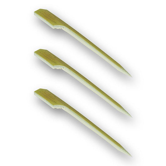 Bambus-Spieße, mit Blattende, 12cm, 100 St