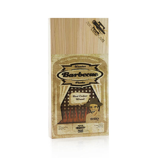 Axtschlag - Barbecue - Planches de cuisson en bois, bois de cèdre (cèdre rouge), 15 x 30 x 1,1 cm, lot de 3