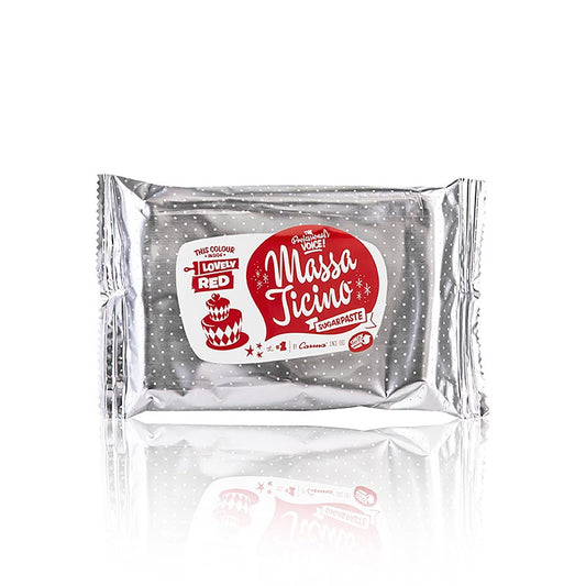 Massa Ticino - Pâte à garnir pour gâteaux, Lovely Red, végétalien, sans colorants azoïques, 250 g