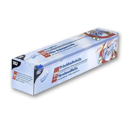 Frischhaltefolie aus PVC mit Schneidesystem, 45cm x 300m, Papstar, 1 St