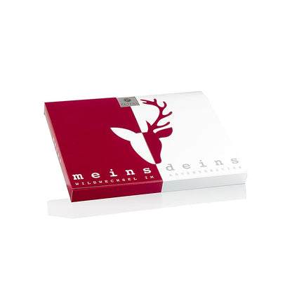 Adventskalender "Meins&Deins" Paarkalender, 48 Türchen, mit Alk., Peters, 290 g