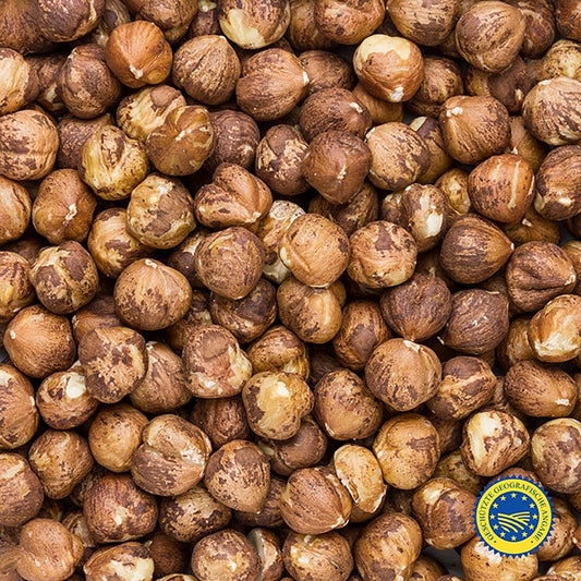 Haselnüsse, ganz, mit Haut (braun), Piemont, IGP/g.g.A., 1 kg