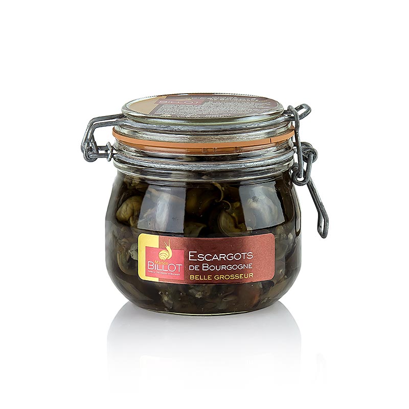 Lumache di Borgogna, grandi, brodo vegetale, Billot, 400 g, 60 pz.