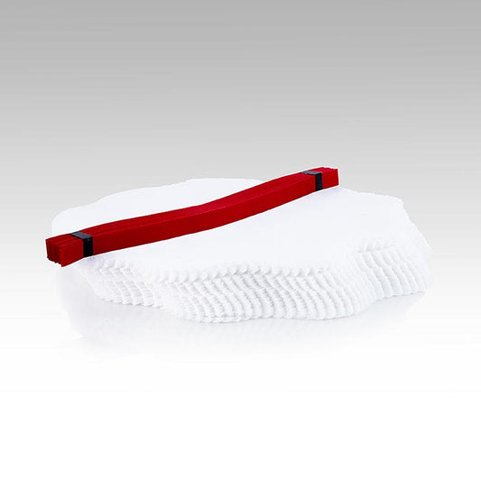 Regency - The Original Lemon Wraps - Serviette à citron, blanche, avec un nœud rouge, 100 pièces
