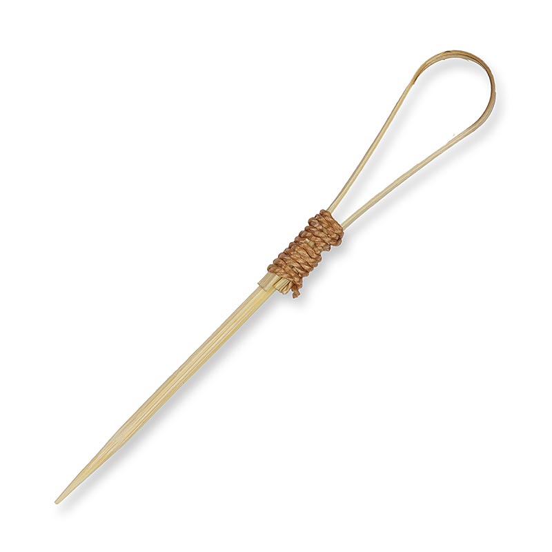 Spiedini di legno, "Lasso", occhiello legato, 7 cm, 100 pz.