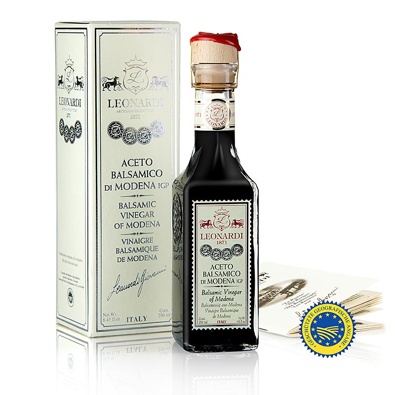 Leonardi - Vinaigre balsamique Modène IGP, Francobollo, 8 ans, 250 ml