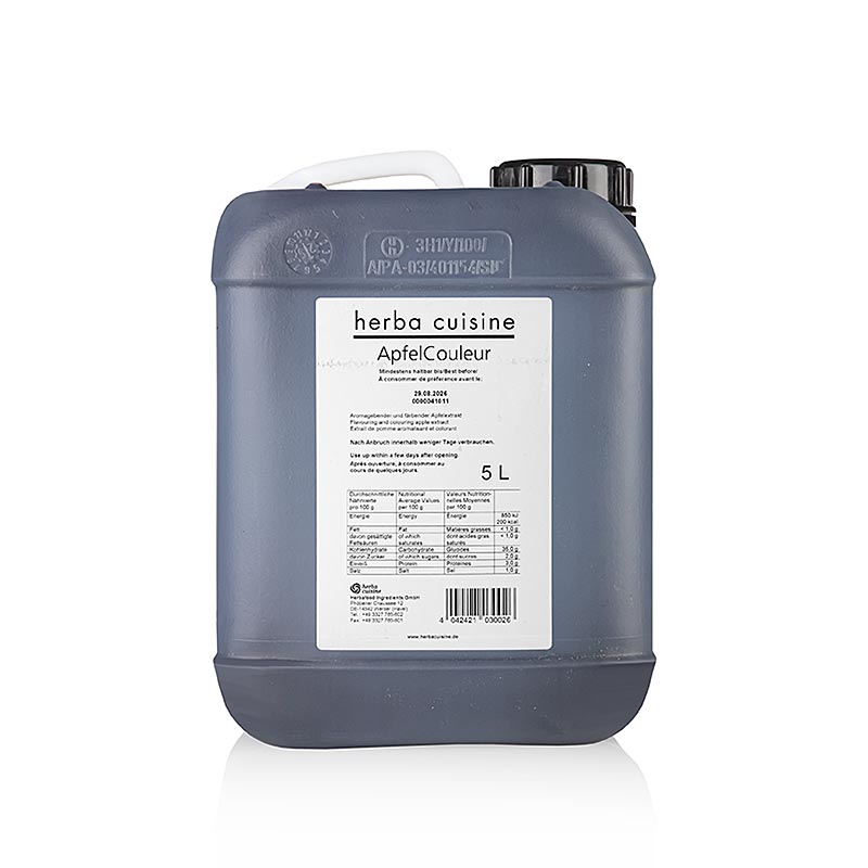 Herbacuisine ApfelCouleur Apfelextrakt, flüssig, nicht süß & intensiv karamellig, 5 l